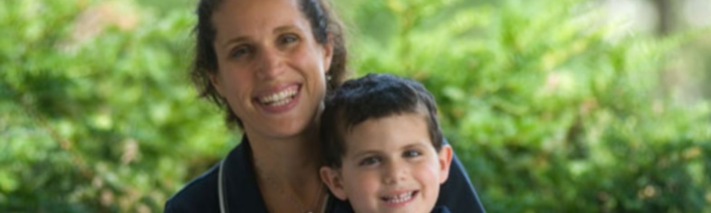 Dr. Angela Scarpa with her young son